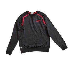Nike LeBron Therma-FIT Crewneck Sweatshirt Black Red Men’s Medium Athletic
